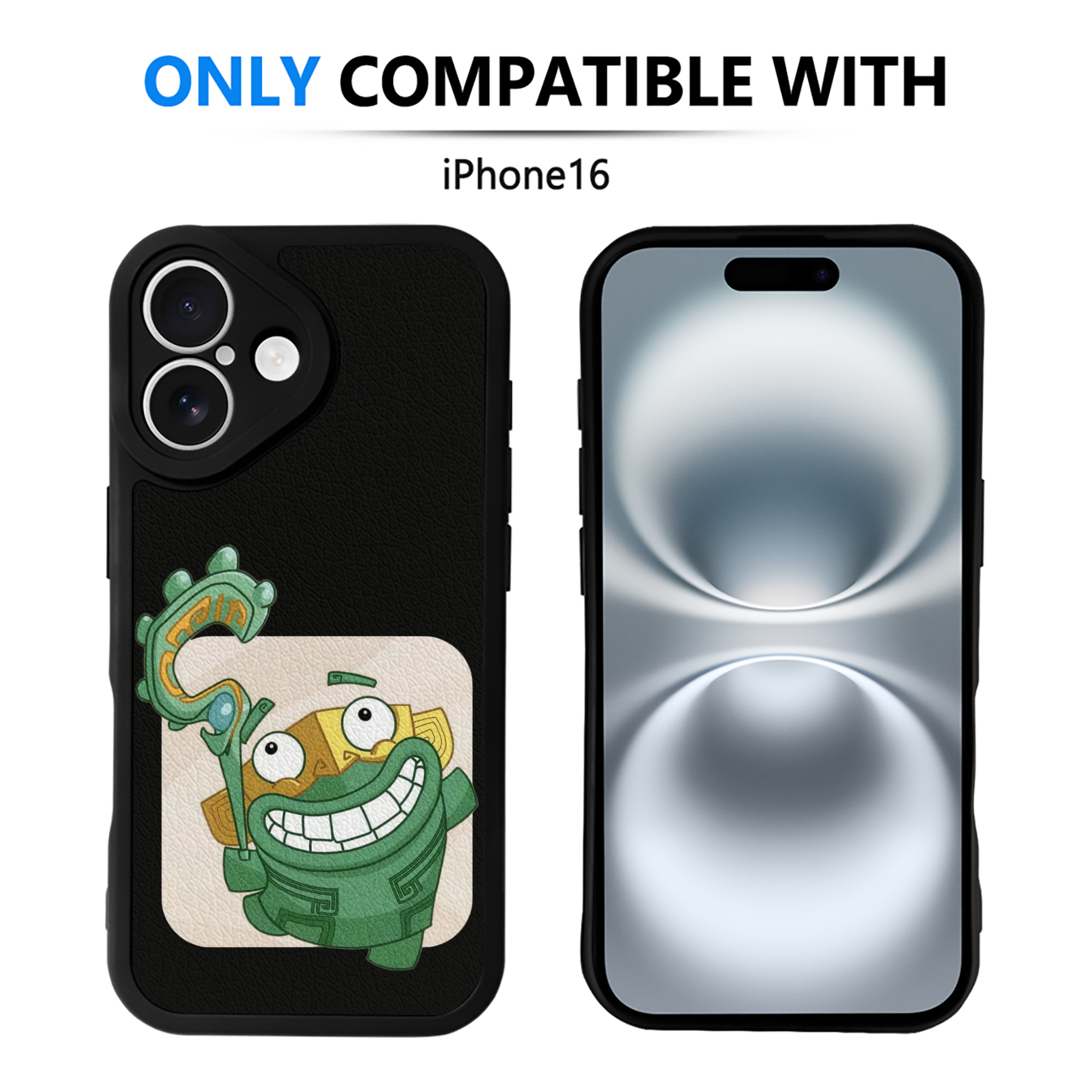 （画像用） Ne Zha 2 ナタ 魔童の大暴れ 【iPhone 16シリーズ対応】シリコンスマホケース（レザー調） 材質：シリコン